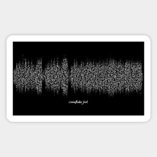 Tori Amos Cornflake Girl soundwave Art (for dark backgrounds) Magnet